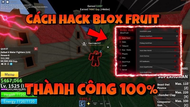 Những rủi ro khi thực hiện hack Blox Fruit trên điện thoại