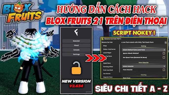 Hướng Dẫn Hack Blox Fruits Update 21 Trên Điện Thoại Cho Người Mới - Menu Nokey 100%, Fluxus V2.634 - YouTube